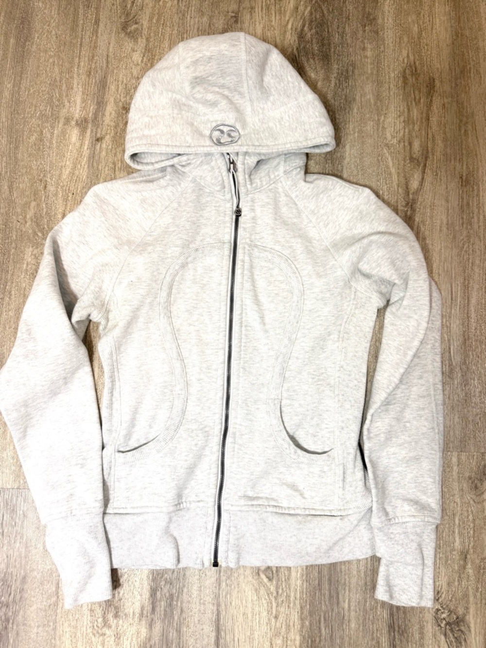 Lululemon🤍Light Gray Hooded Zip Jacket